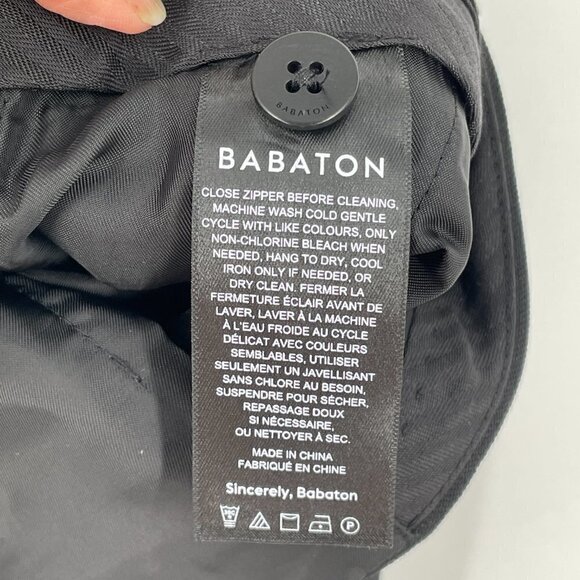 Aritzia Babaton Classic Trouser Black Cropped Slim Leg Ankle Trouser Pants 8 - Picture 6 of 7